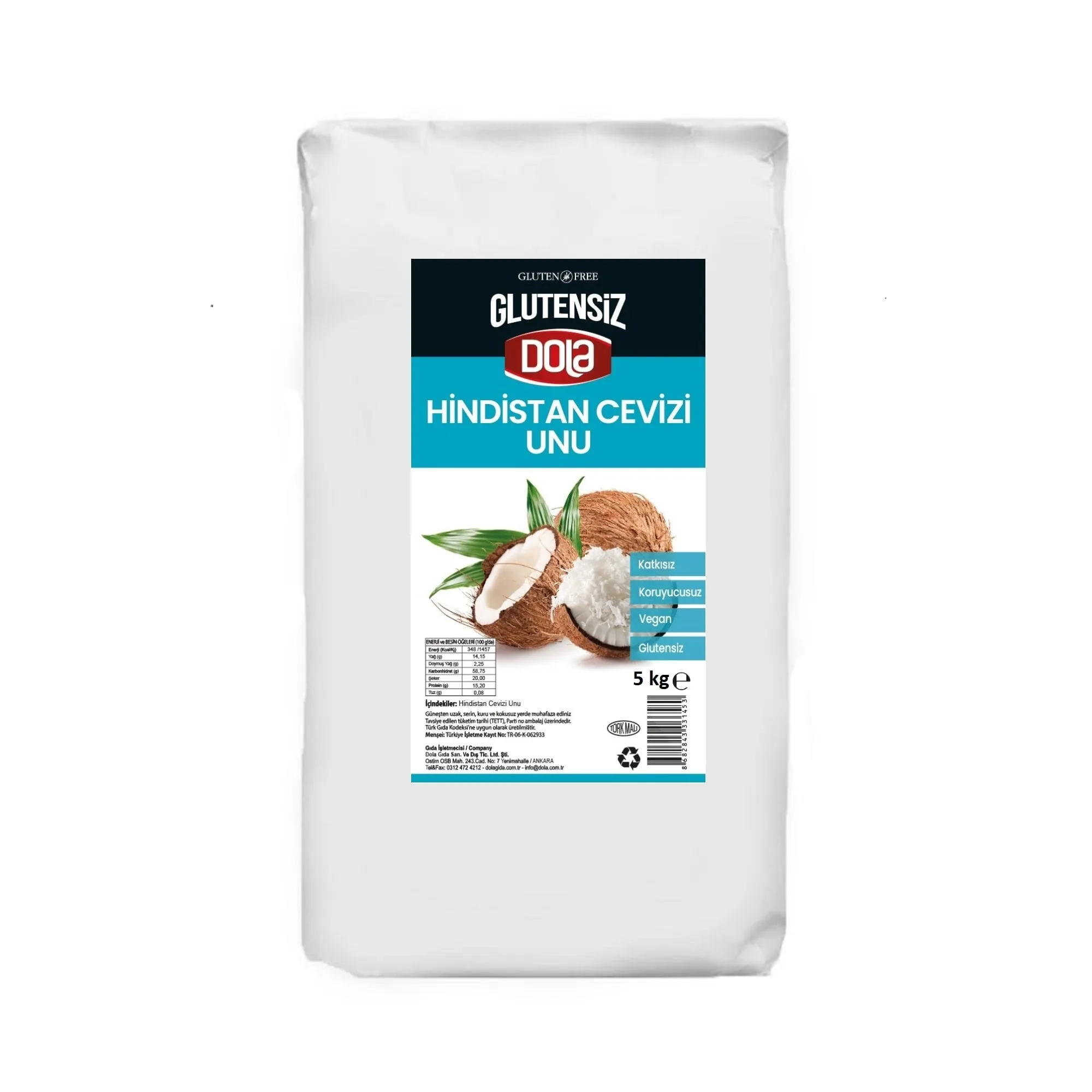 Dola Glutensiz Hindistan Cevizi Unu 5 kg