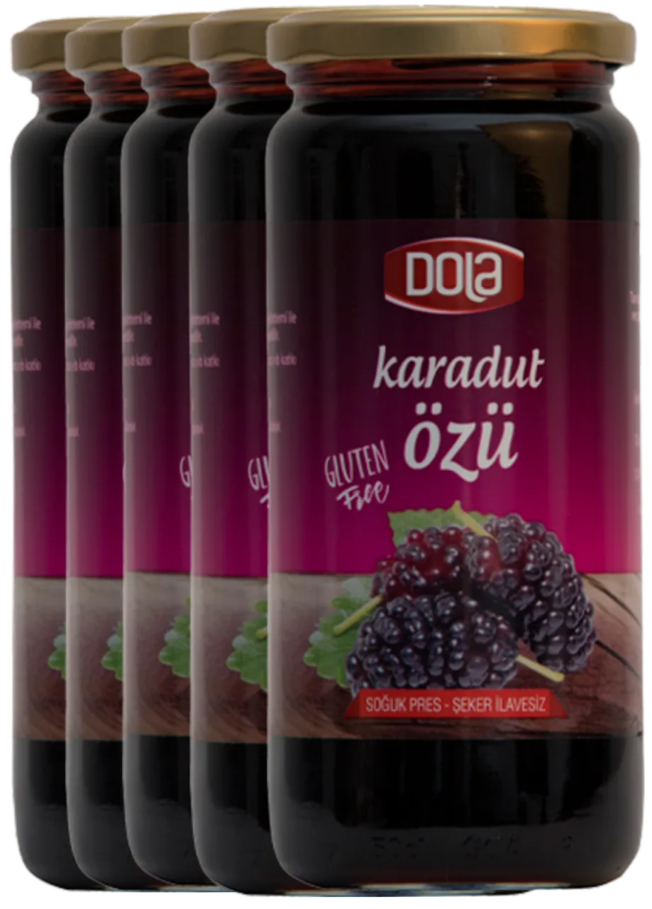 Dola Karadut Özü 640 g 5 Adet Glutensiz, Soğuk Pres, Şeker İlavesiz