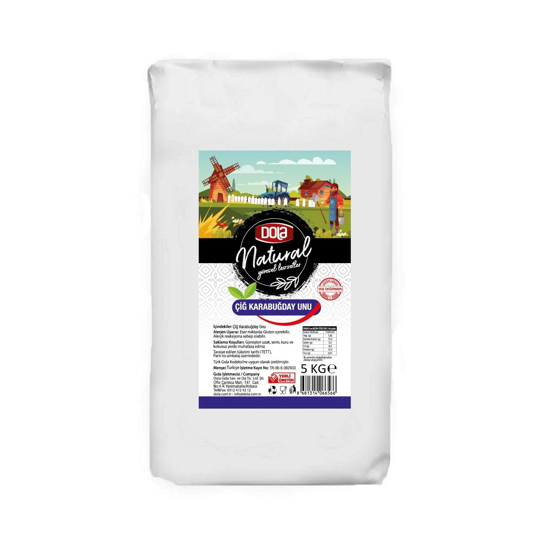 Dola Natural Çiğ Karabuğday Unu 5 kg