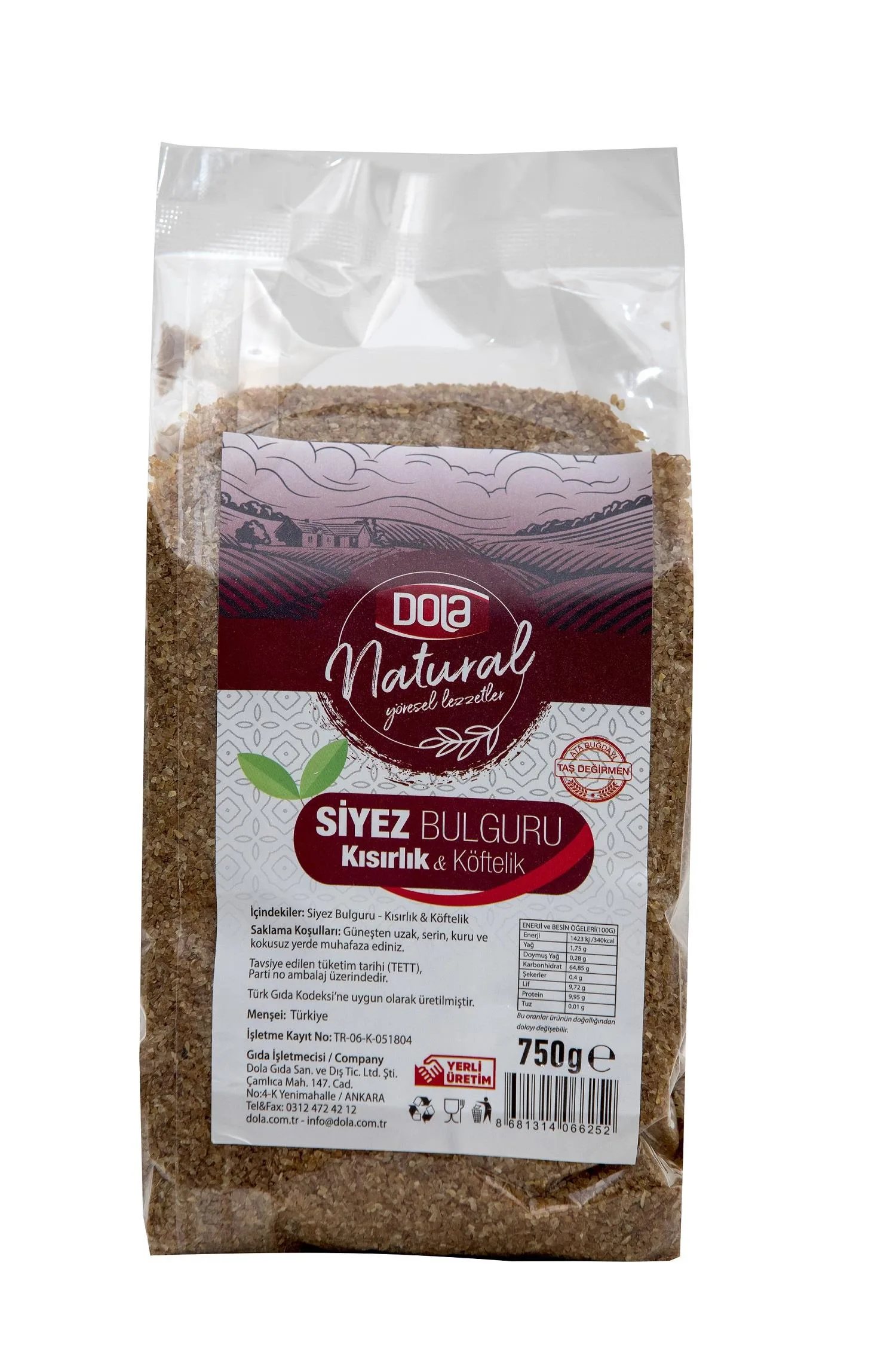 Dola Natural Siyez Bulguru 750 gr