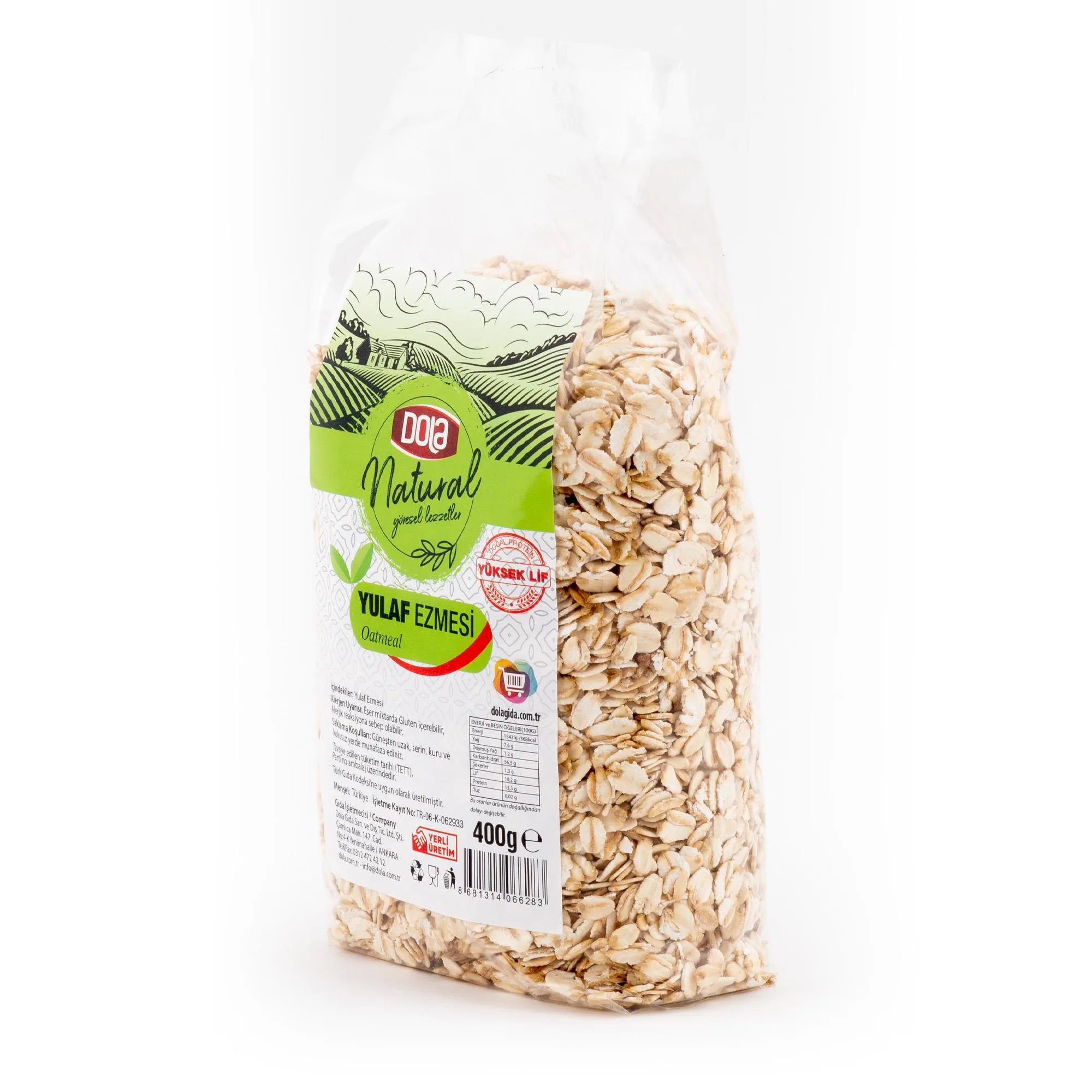 Dola Natural Yulaf Ezmesi 400 Gr. 2 adet