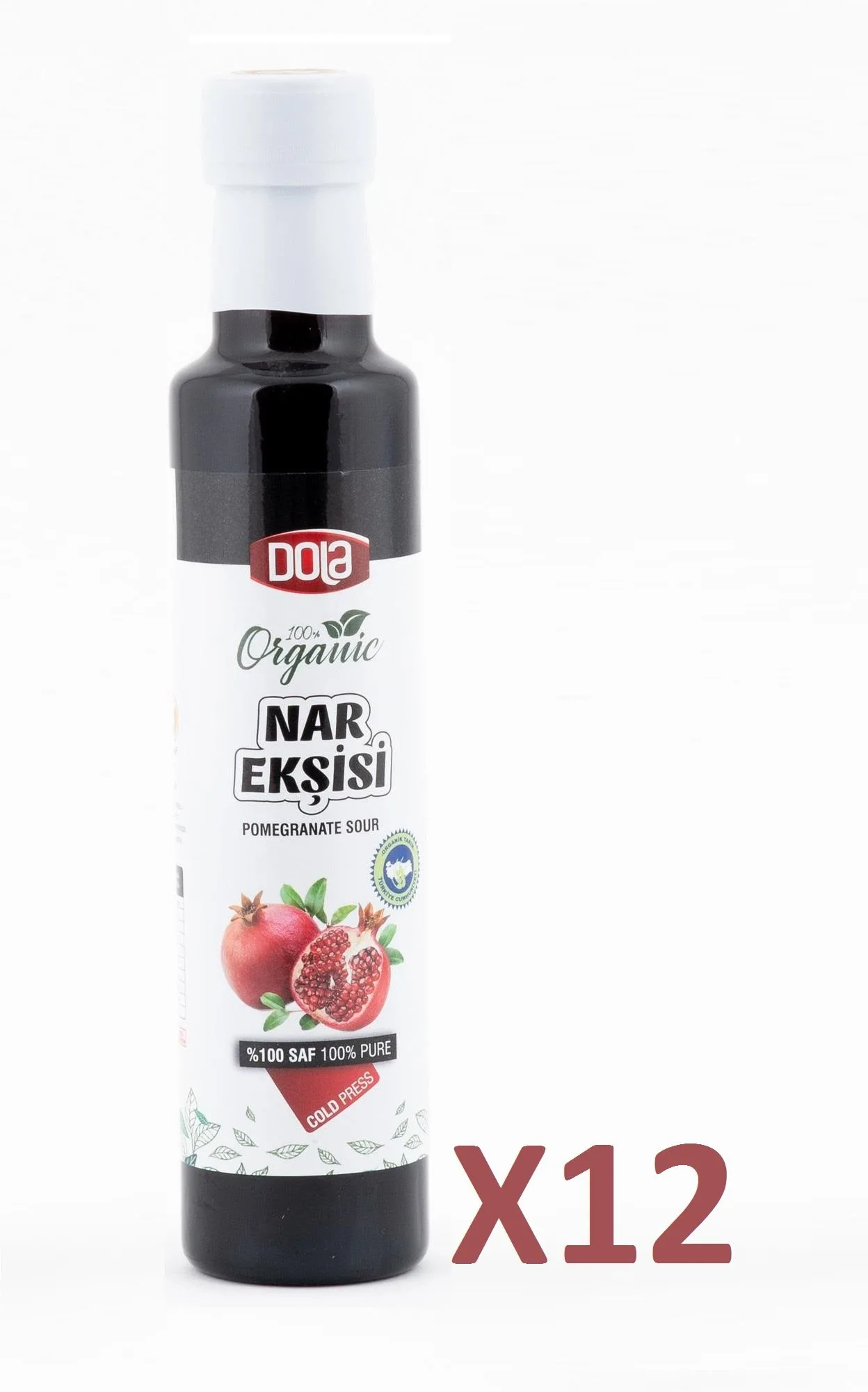 Dola Organik Nar Ekşisi 350 gr 12 Adet Soğuk Pres Şeker İlavesiz