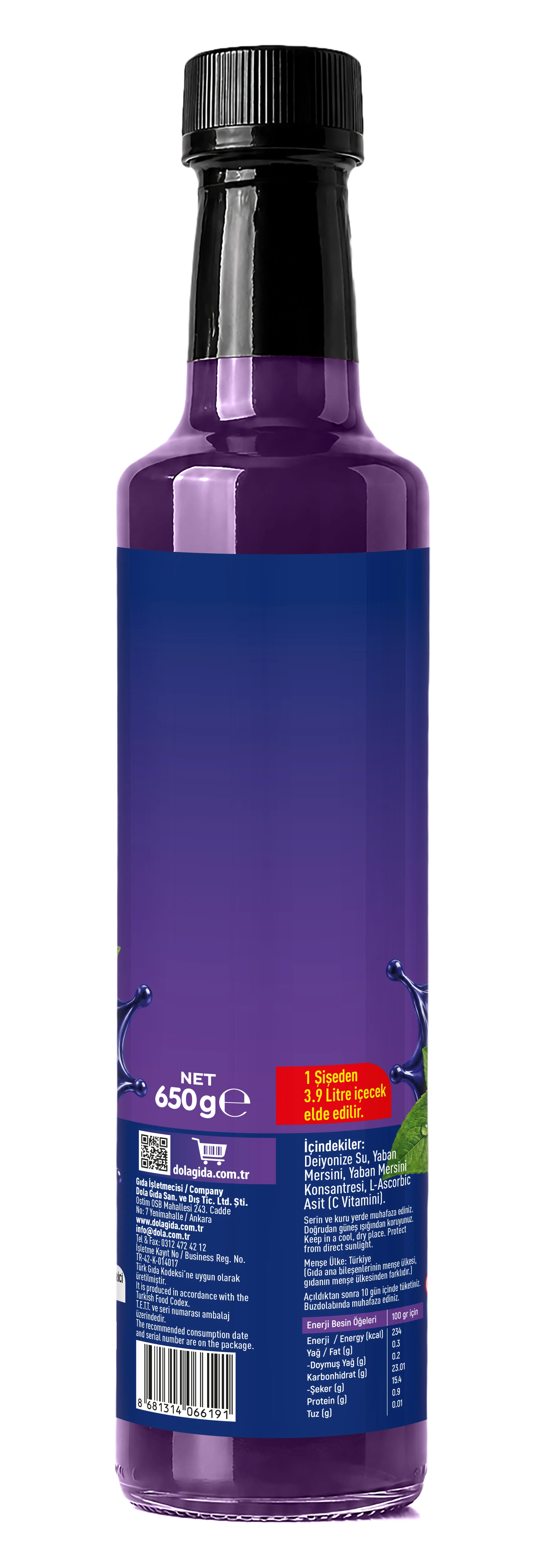 Dola Yaban Mersini Özü (Blueberry Extract) - 650g